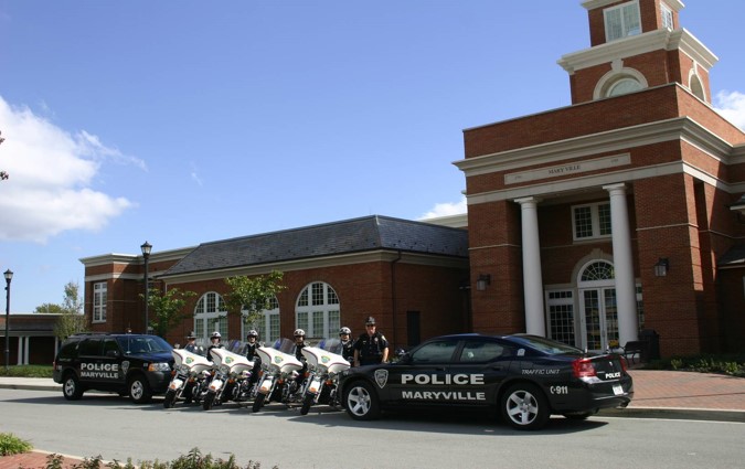 MPD Officers in front of the Municipal Center