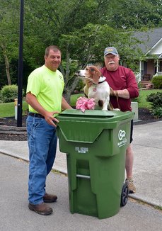Photo of new garbage can delivery