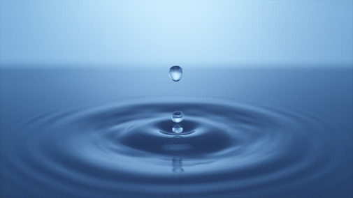 Water drop and ripples photo